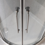 Душевой уголок Cezares RELAX-304-R-2-90-C-GM, 90х90х200, профиль оружейная сталь, прозрачное стекло