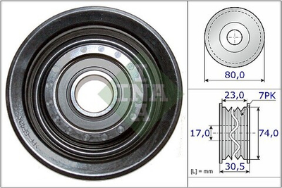INA - 532058010-INA - Deflection/Guide Pulley, V-ribbed belt