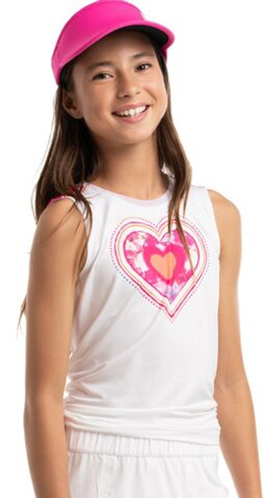 Футболка для девочки Lucky in Love Girls Shockin' Classic Shock N' Love Tie Back Tank - White