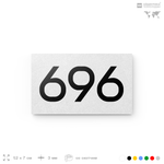 Номер на дверь 696, табличка на дверь для офиса, квартиры, кабинета, аудитории, склада, белая 120х70 мм, Айдентика Технолоджи