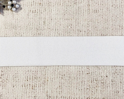 Резинка тканая с уплотн., ш. 3,5 см, пр-во Россия, белый