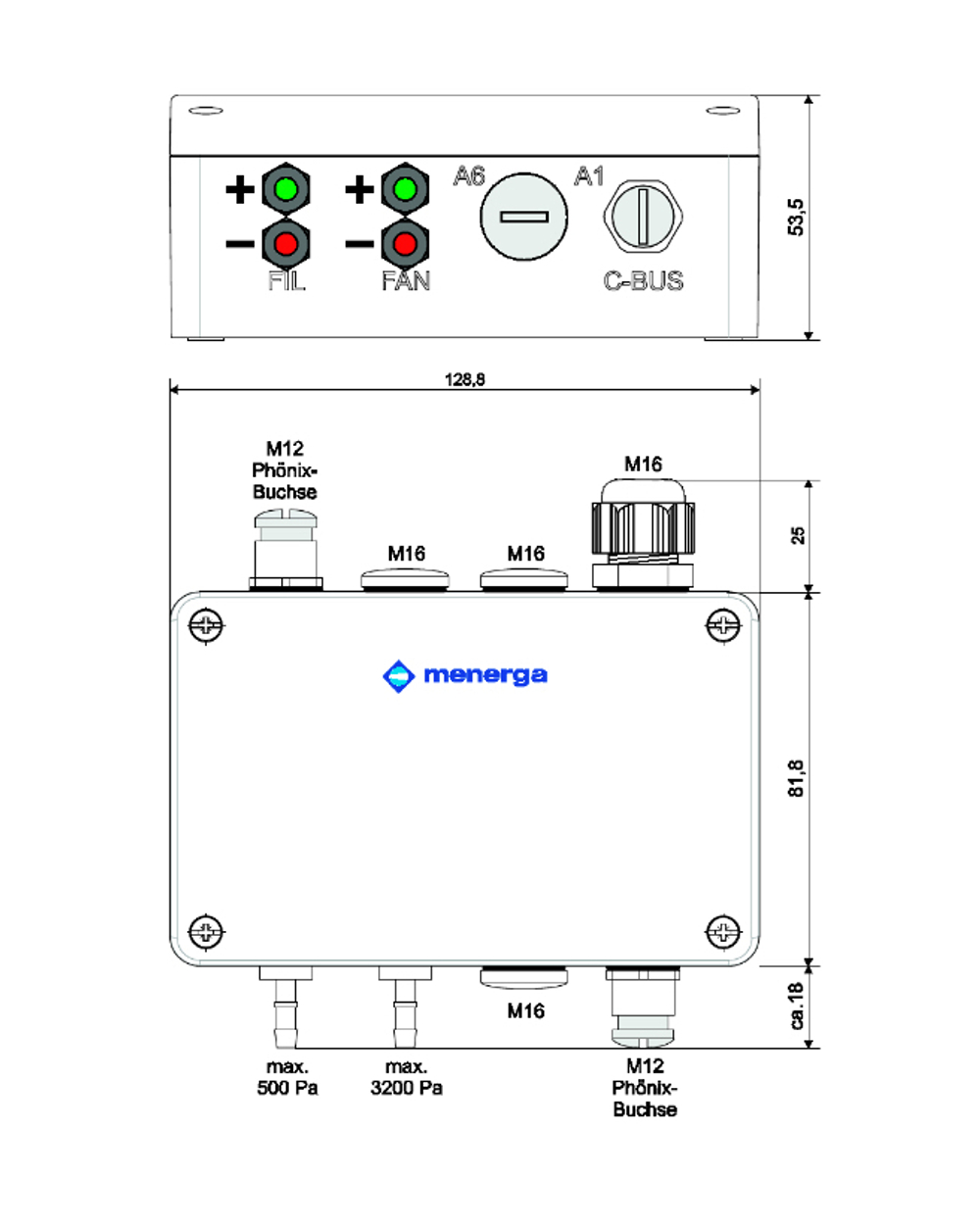 Модуль вентилятора Menerga (без освещения) Fan control module CVS3 (M 05 10 60)