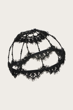 ГОЛОВНОЙ УБОР, РАСШИТЫЙ КРУЖЕВОМ И БИСЕРОМ