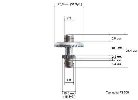 Tsurinoya FS-500 Ведущая шестерня