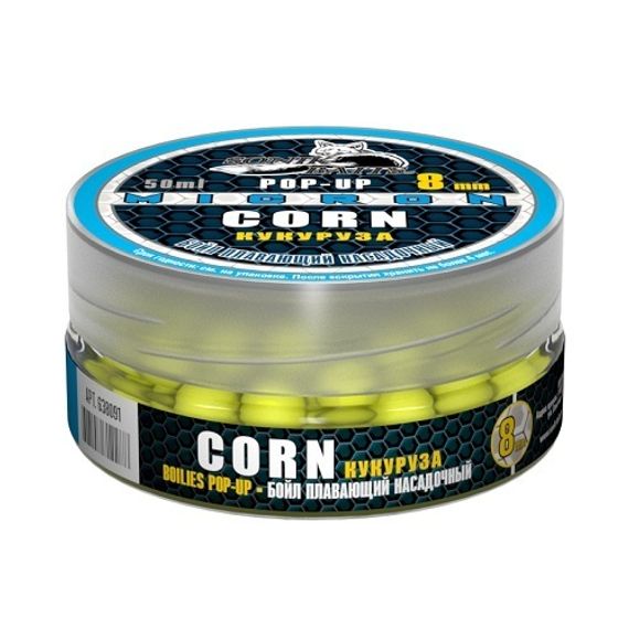 Бойлы насад. плав. Sonik Baits 8мм CORN MICRON Fluo Pop-ups 50мл