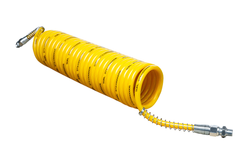 Шланг прицепа витой желтый (26 витков, ДВУХСЛОЙНЫЙ) (M22*1,5) (37310000008) SORL