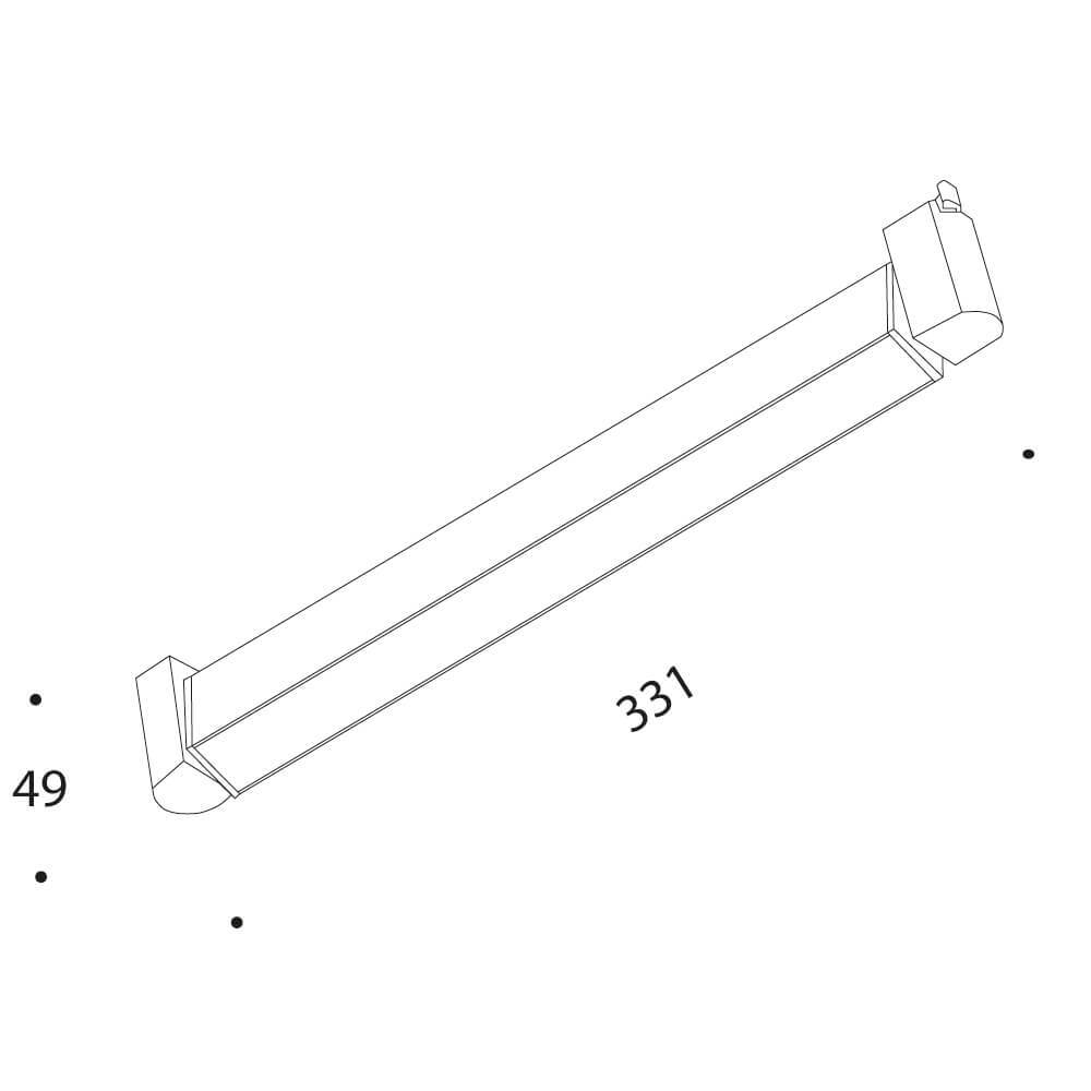 Однофазный трековый светильник Vaes RAY 12, цвет чёрный, 3000 К / 4000 К