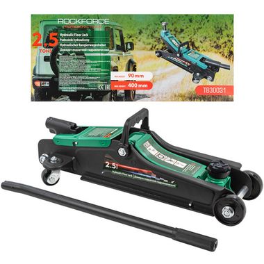 Домкрат подкатной гидравлический 2.5т (h min 90мм, h max 400мм) RockForce##Rock FORCE RF-T830031(52818к)
