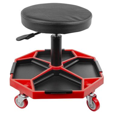 Стул слесарный передвижной с регулировкой высоты, поворотный 360гр.(h min-400мм,h max-540мм,? сидения-300мм,съемные лотки-4шт) RockForce##Rock FORCE RF-TRXF8308