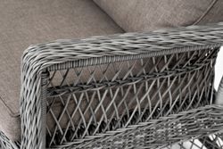 "Гранд Латте" диван трехместный из искусственного ротанга, цвет графит