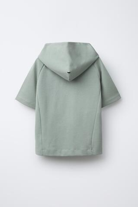ZARA ХУДИ В СПОРТИВНОМ СТИЛЕ С МОЛНИЯМИ, СВЕТЛО-ЗЕЛЕНЫЙ