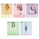 Тетрадь А5 18л. линия скрепка "Модная подруга" (Академия Групп)