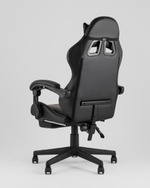 Кресло спортивное TopChairs Prophet с оттоманкой черный