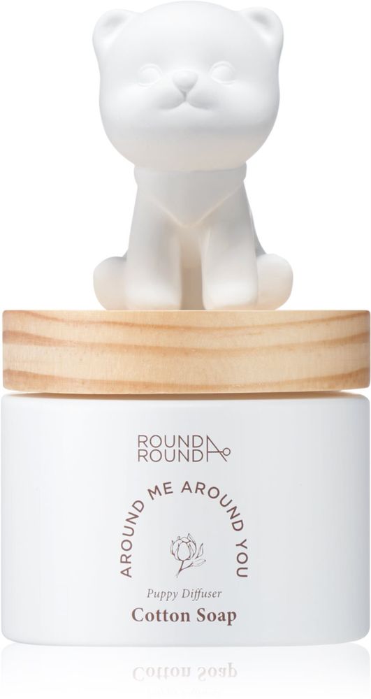 ROUND A‘ROUND ароматический диффузор с наполнением Puppy Refreshing Pome - Cotton Soap