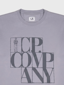 Футболка C.P. Company Logo Print Shadow Grey