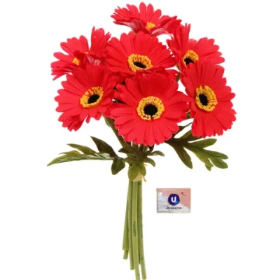 Цветы искусственные «Natur» 33см Герберы 7шт красные