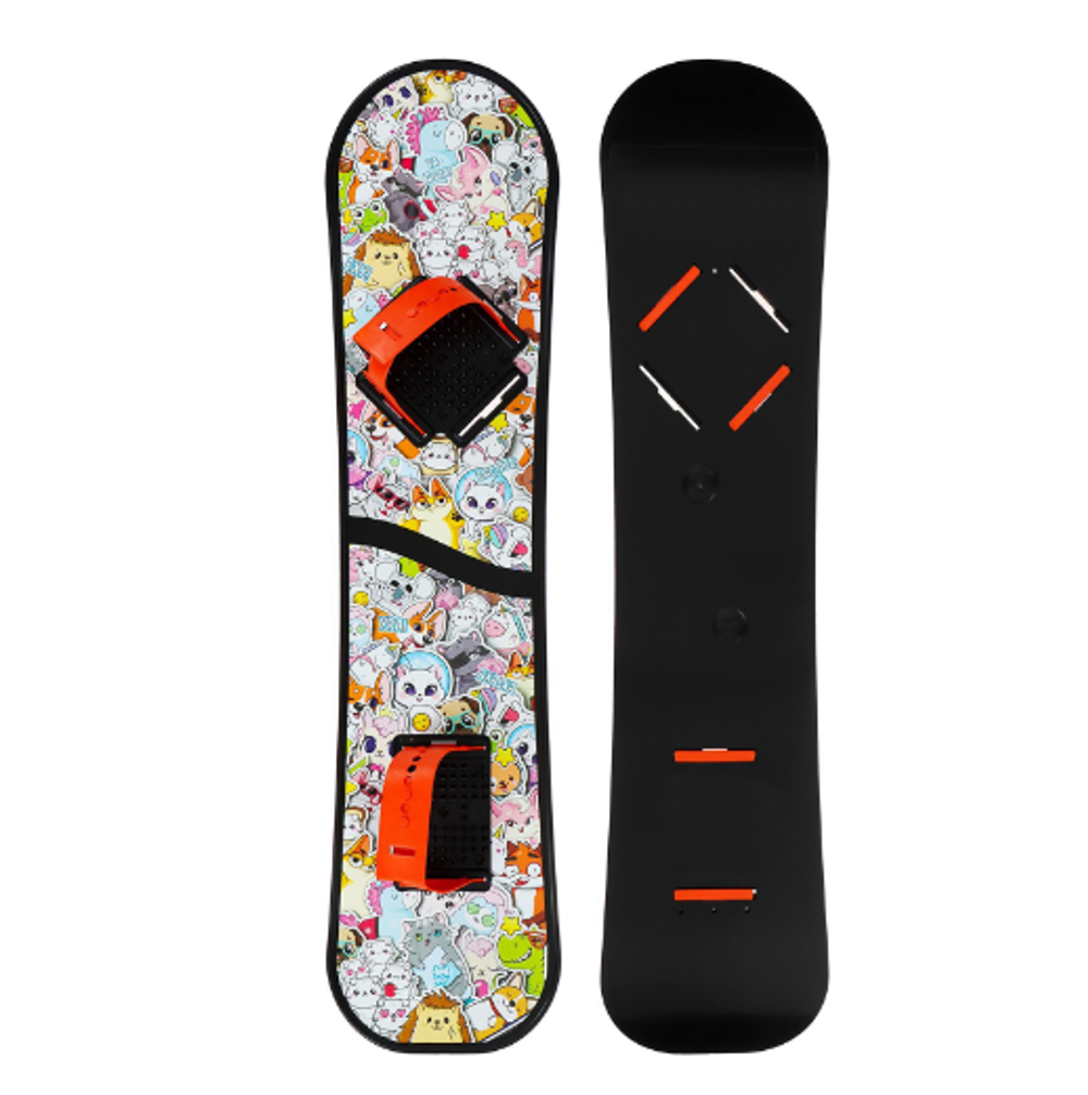 Сноуборд детский Snow Cat с облегчёнными креплениями, 95 см, цвет разноцветный