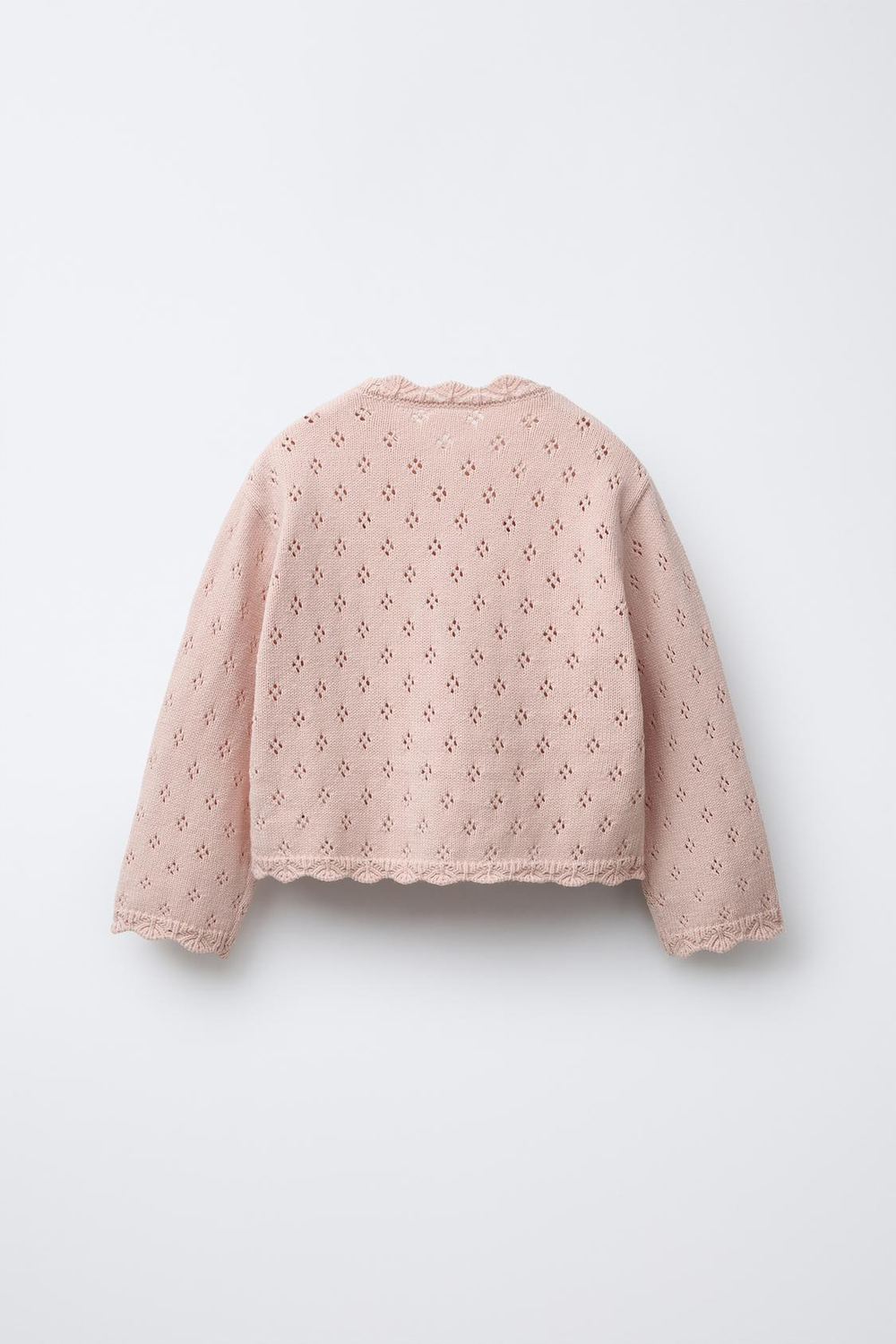 ZARA КАРДИГАН С ЦВЕТАМИ, ПЕРСИКОВЫЙ