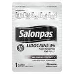 Salonpas, обезболивающий гель-патч с лидокаином, 4%, максимальная сила действия, без запаха, 6 шт.
