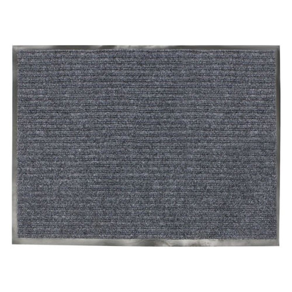 Коврик входной ворсовый влаго-грязезащитный, 90х120 см, толщина 7 мм, серый, VORTEX