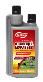 Концентрат от клещей, муравьев и других насекомых Dr. KLAUS флакон 1 250 мл, до 6 соток