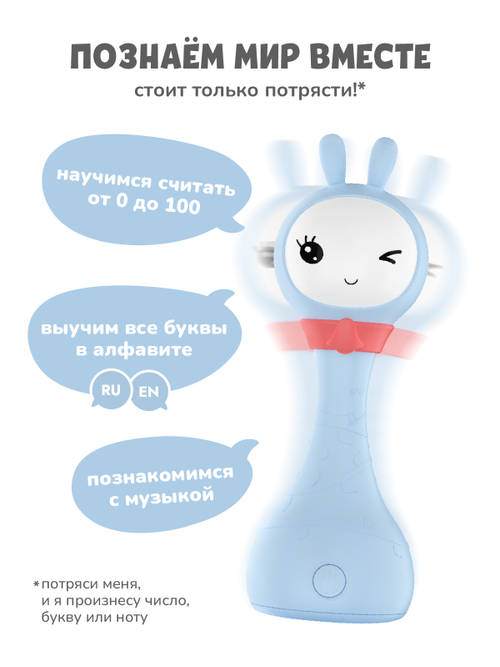 Интерактивная обучающая музыкальная игрушка Умный зайка alilo R1+ Yoyo