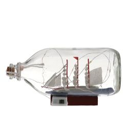 GAEM Изделие декоративное "Корабль в бутылке" (подсветка, 3xLR44), L18,5 W8 H9,5 см