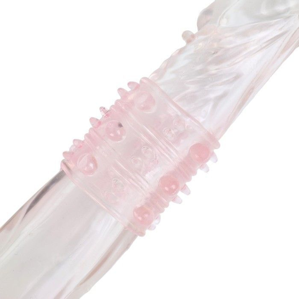 Рельефная силиконовая насадка на член (Цвет: разноцветный)