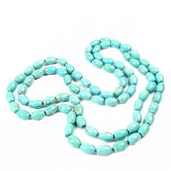 Бусы длинные бирюза асс.