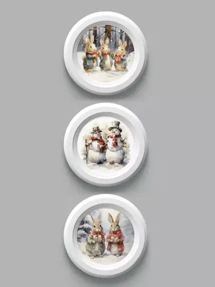 Картины на стену интерьерные на холсте 3 шт. 17.5 см