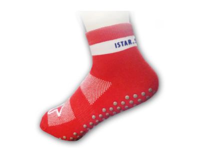 Носки антискользящие для батута и физкультуры с прорезиненной подошвой - с лого "ЗВЕЗДА"