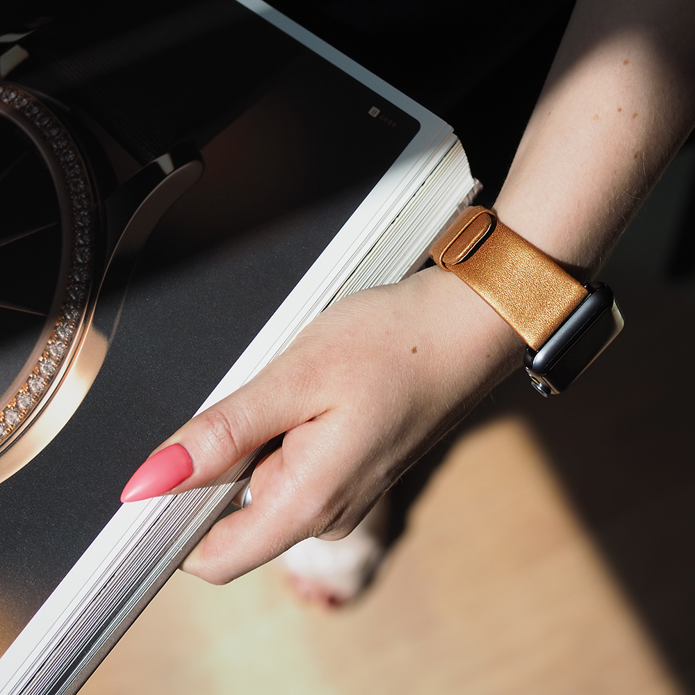 Ремешок для Apple Watch 40/41/42 mm из кожи теленка, медного цвета