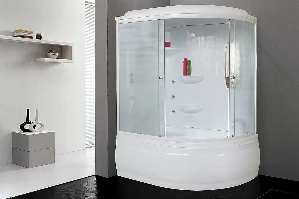 Душевая кабина Royal Bath RB150ALP-C 150x100 профиль белый/стекло матовое