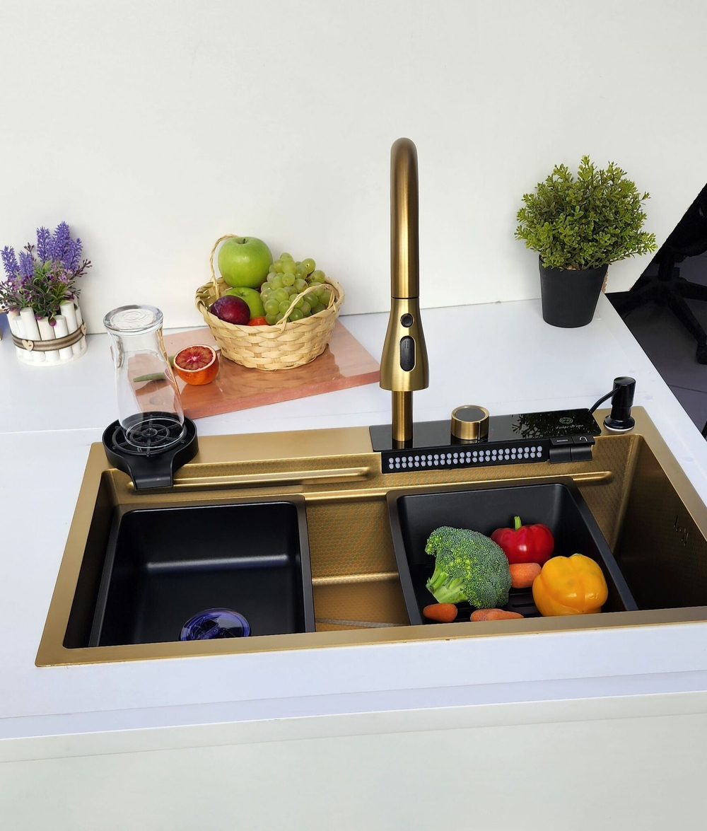 Многофункциональная кухонная мойка из нержавеющей стали BZ9953QH цвета Графит