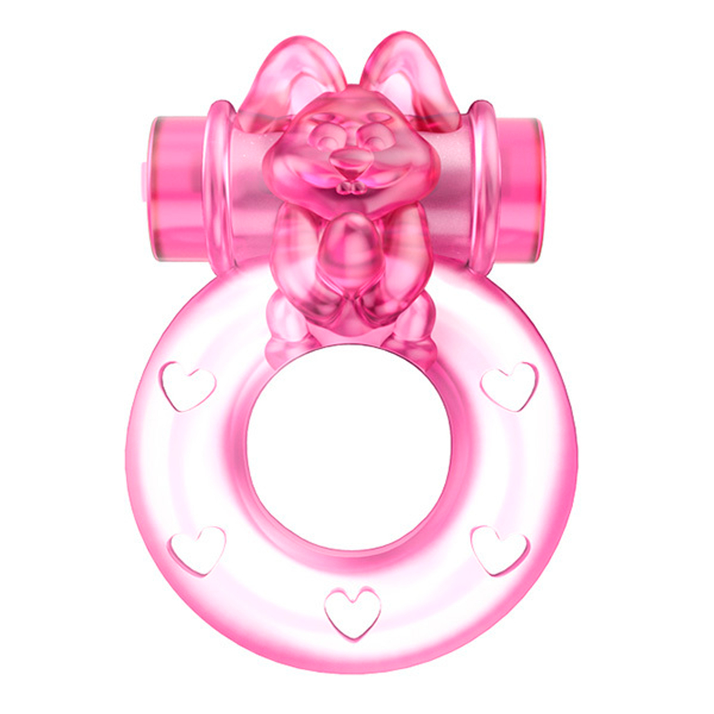 Розовое эрекционное виброкольцо 3,5х5см Baile Pink Rabbit BI-010082A