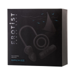 Чёрное эрекционное кольцо 2см с вибростимулятором и анальным хвостом Erotist Toy Multi-Purpose Anal Plug Ruffle Size M