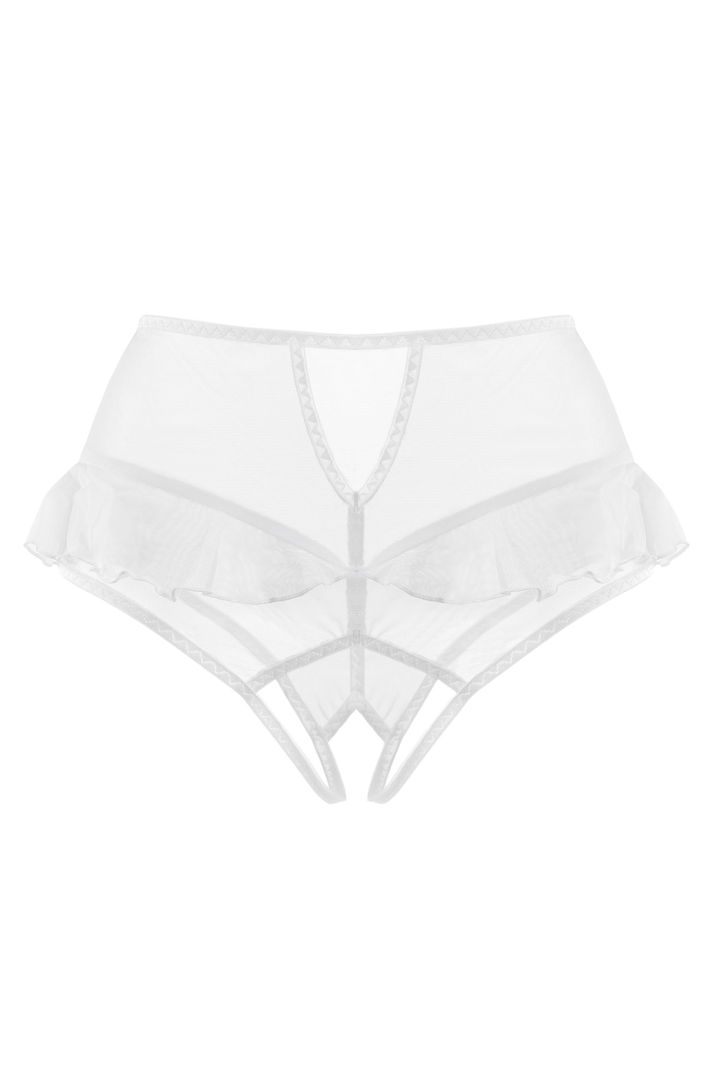 Эротические трусики с высокой посадкой Lana белые 54-56