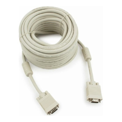 Видеокабели и переходники Gembird / Cablexpert CC-PPVGA-15m, Кабель VGA Premium ,15M / 15M,15м, двойн. экран,феррит. кольца,пакет