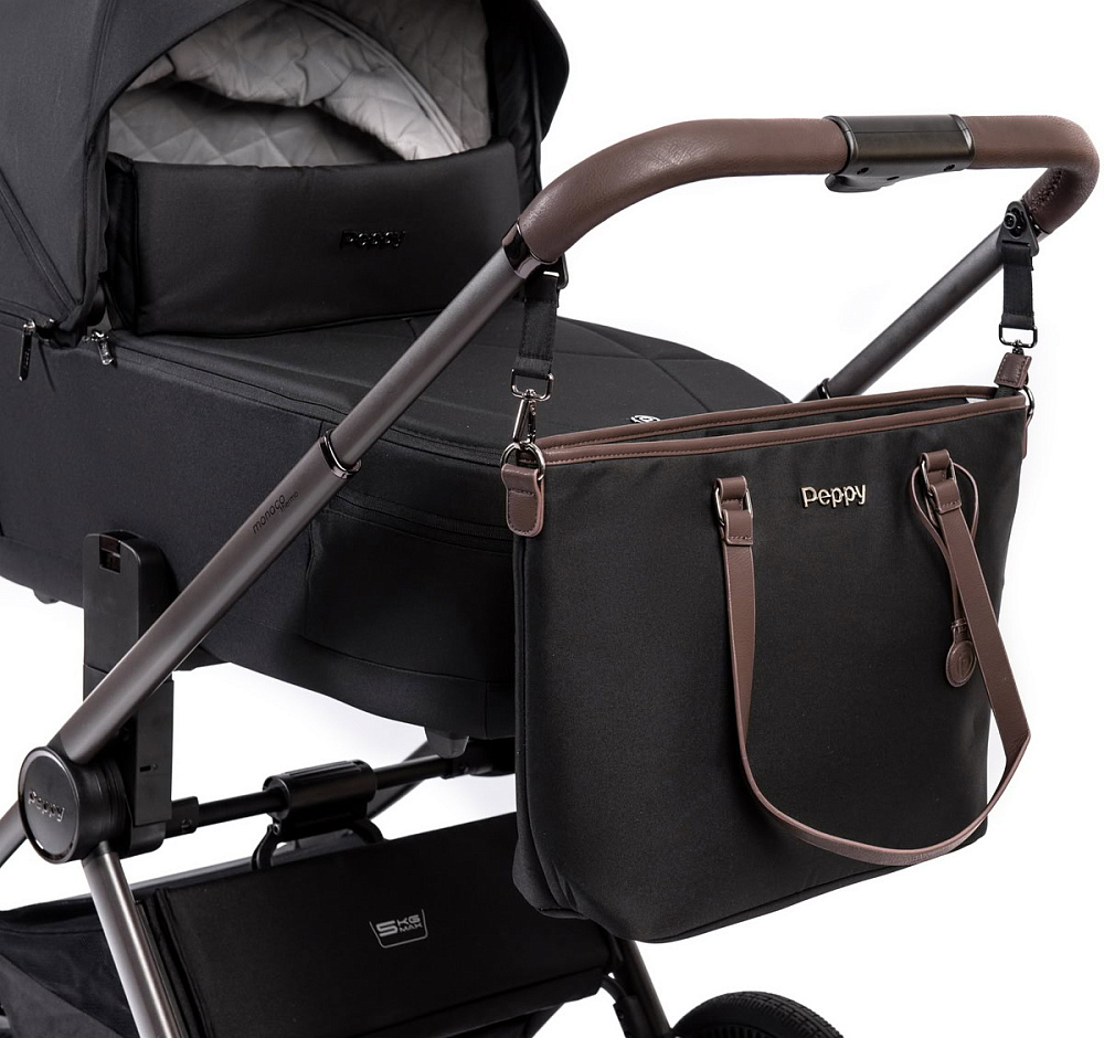 Детская коляска Peppy Monaco Thermo 2 в 1 Black