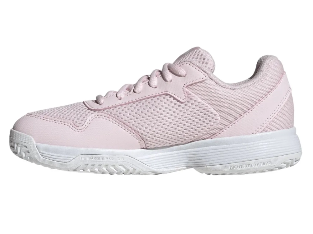 Детские Кроссовки теннисные  Adidas Courtflash K - distilled pink/cloud white/cloud white