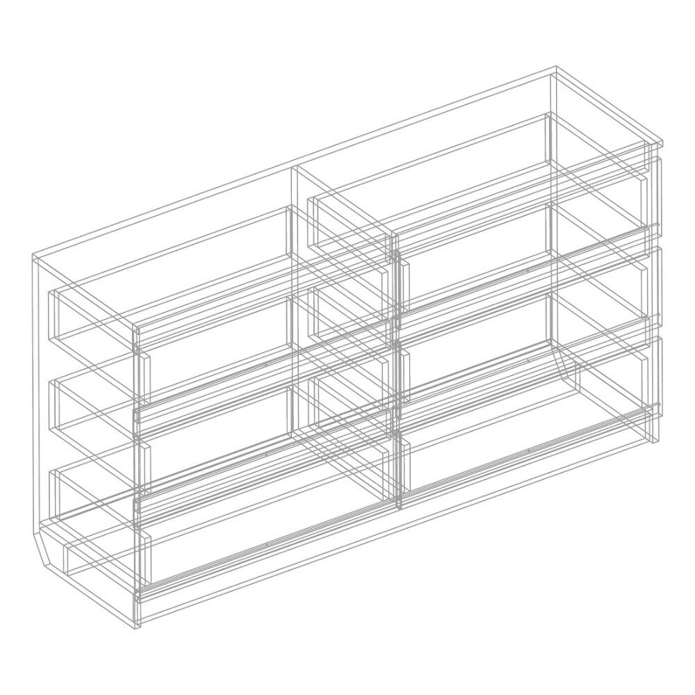 Комод с 6 ящиками 1200, (Белый лофт), Велес, г.Туймазы