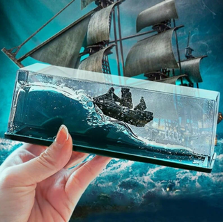 Игрушка - Антистресс действующий - Корабль - Черная жемчужина