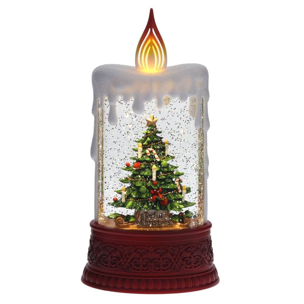 GAEM Изделие декоративное "Свеча" (подсвет, муз, вьюга, 3хААА н/п +USB), L12,5 W8 H24,5 см