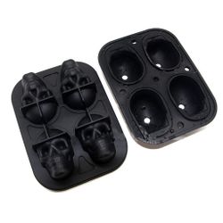 Форма для льда "Череп" 4 ячейки 6,5*4,5 см силикон   B'Guys P.L.- Barbossa