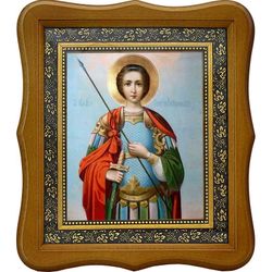 Георгий Победоносец великомученик. Икона на холсте.