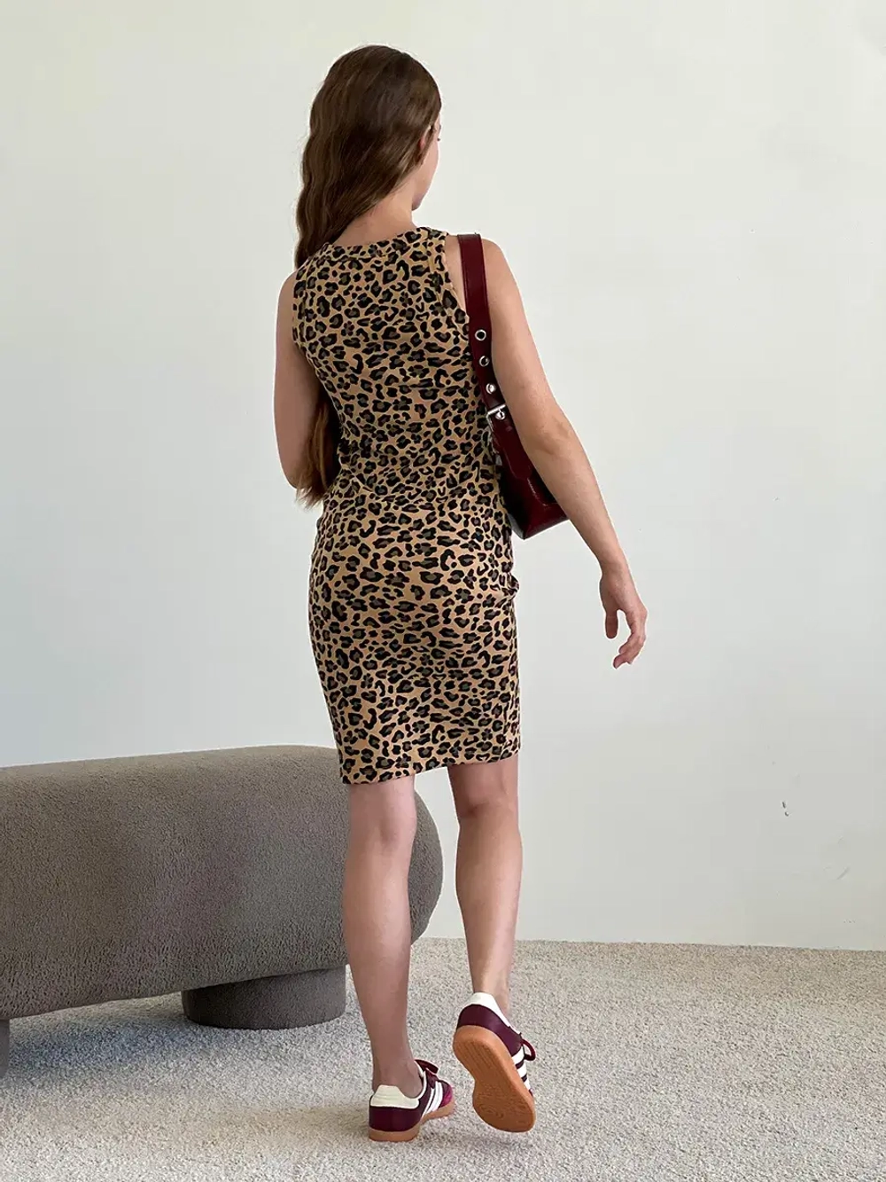 Платье для девочки летнее, леопардовое