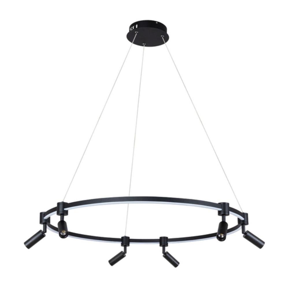 Подвесная светодиодная люстра Arte Lamp RING A2186SP-1BK