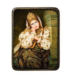 ШК-19/20-B Шкатулка в технике декупаж «У камина» (10х8х3,5)