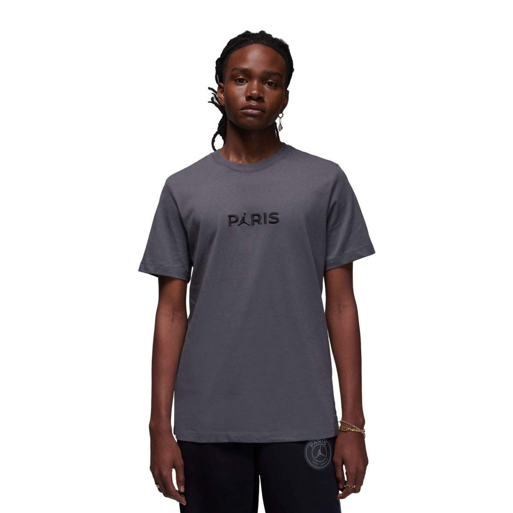 Футболка Jordan x PSG Wordmark Tee Dark Grey