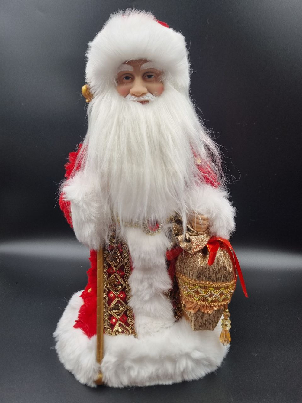 Дед Мороз 40см музыкальный в красной шубе ST201A